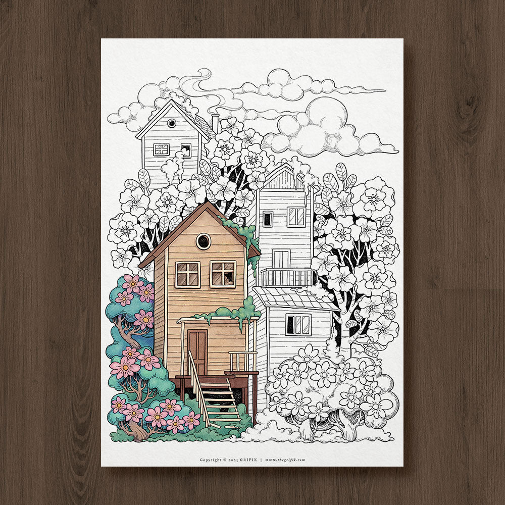 Coloring Bookmarks, Flower Adult Coloring Page PDF, Garden