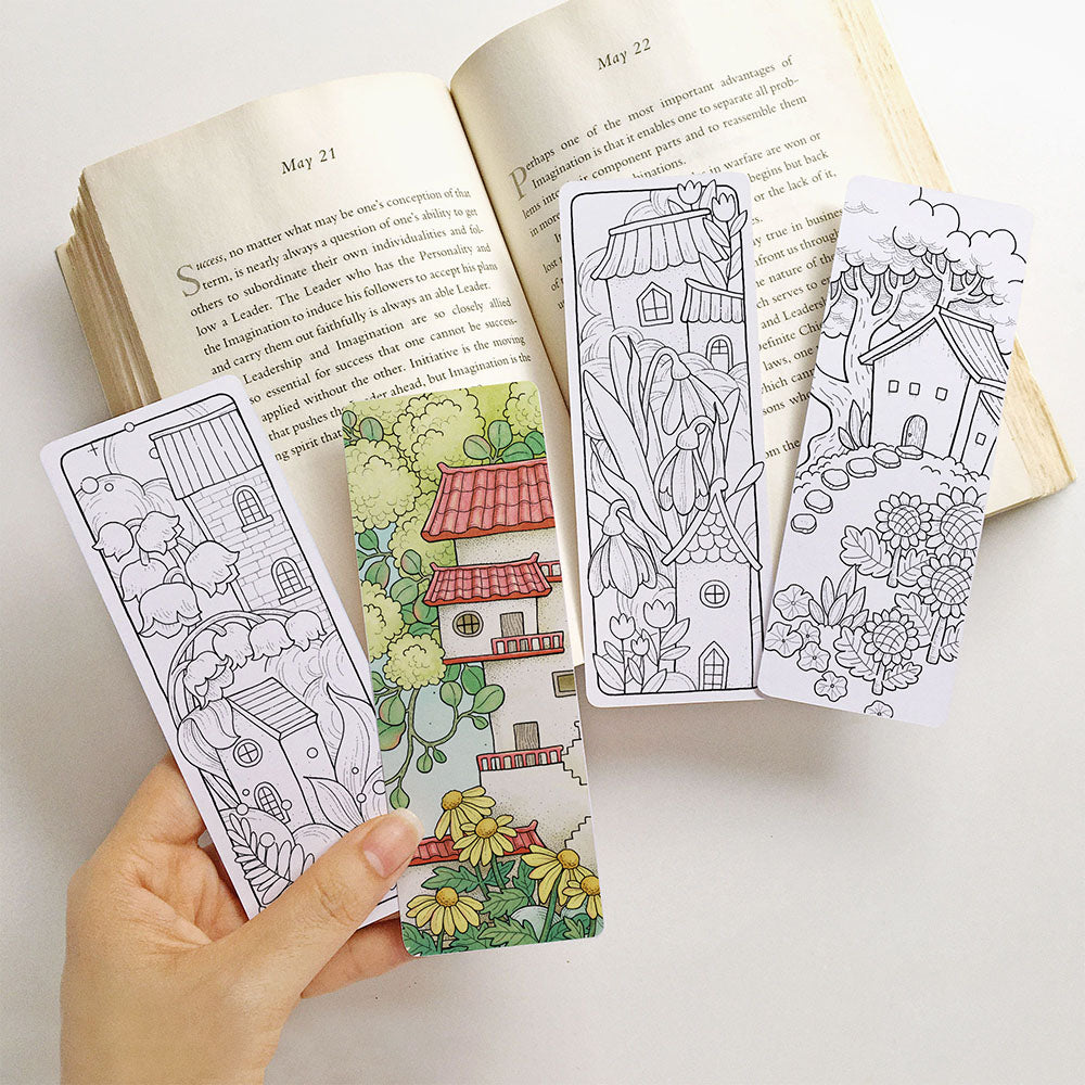 FLYING TOWN 1 Coloring Bookmarks