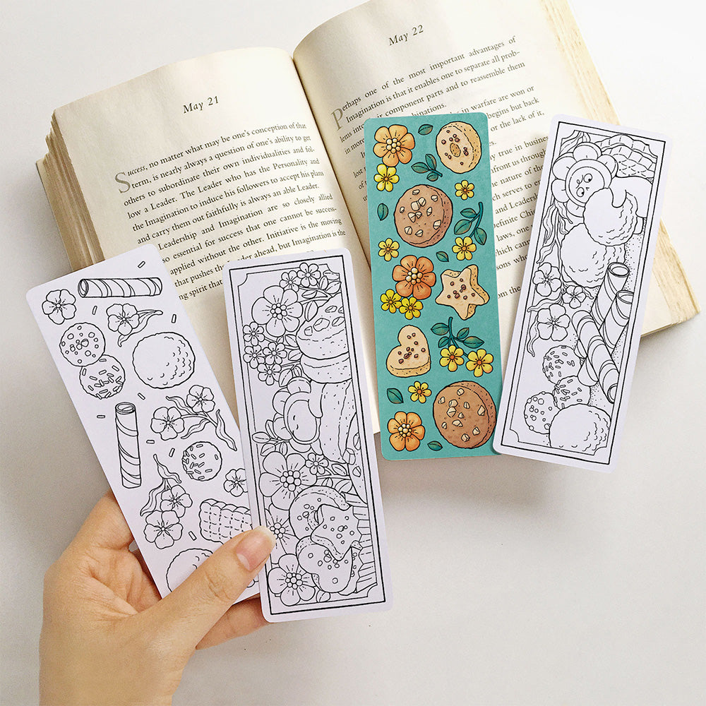Cookies Coloring Bookmarks