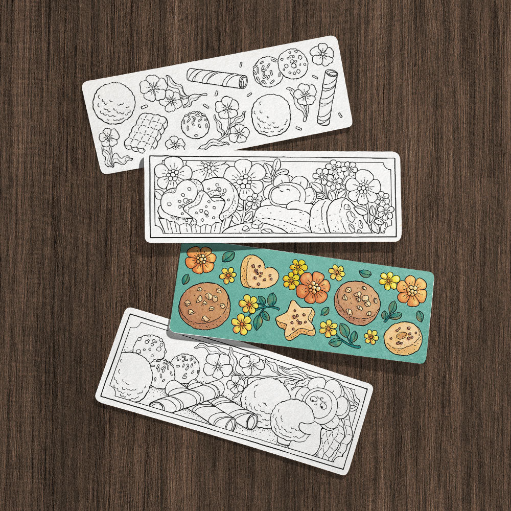 Cookies Coloring Bookmarks
