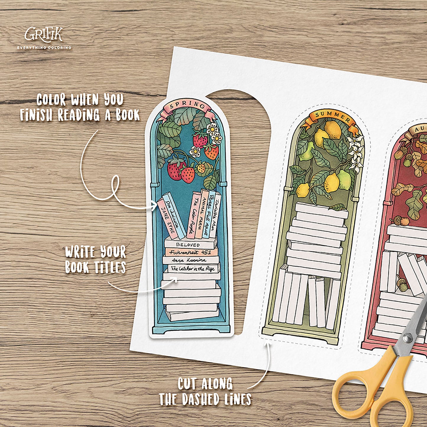 Four Seasons Book Tracker Bookmarks, Set of 12