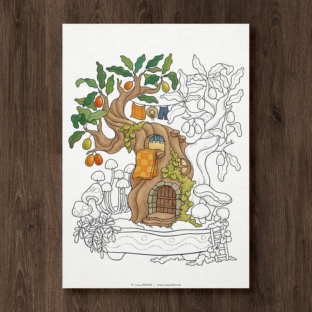 CITRUS TREES - Combo of 3 Coloring Pages