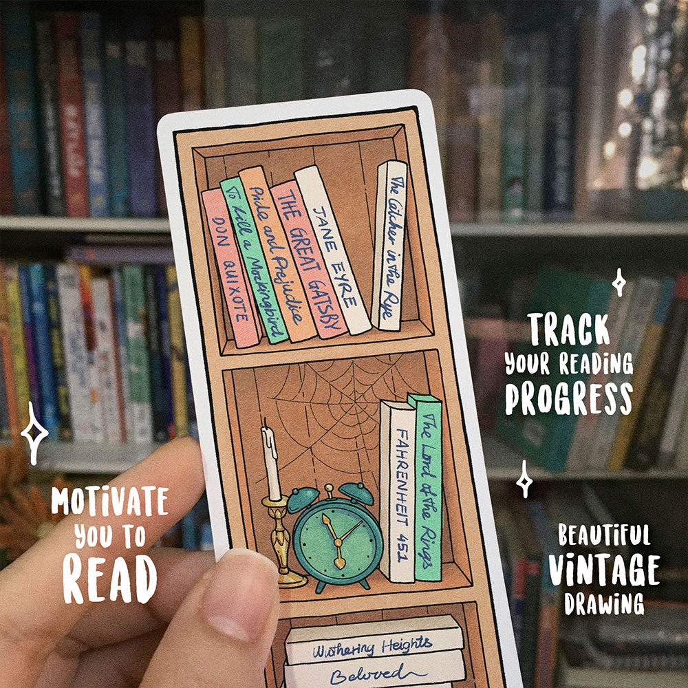 Vintage 02 Book Tracker Bookmarks
