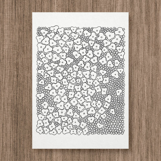 Forget Me Not Pattern Coloring Page