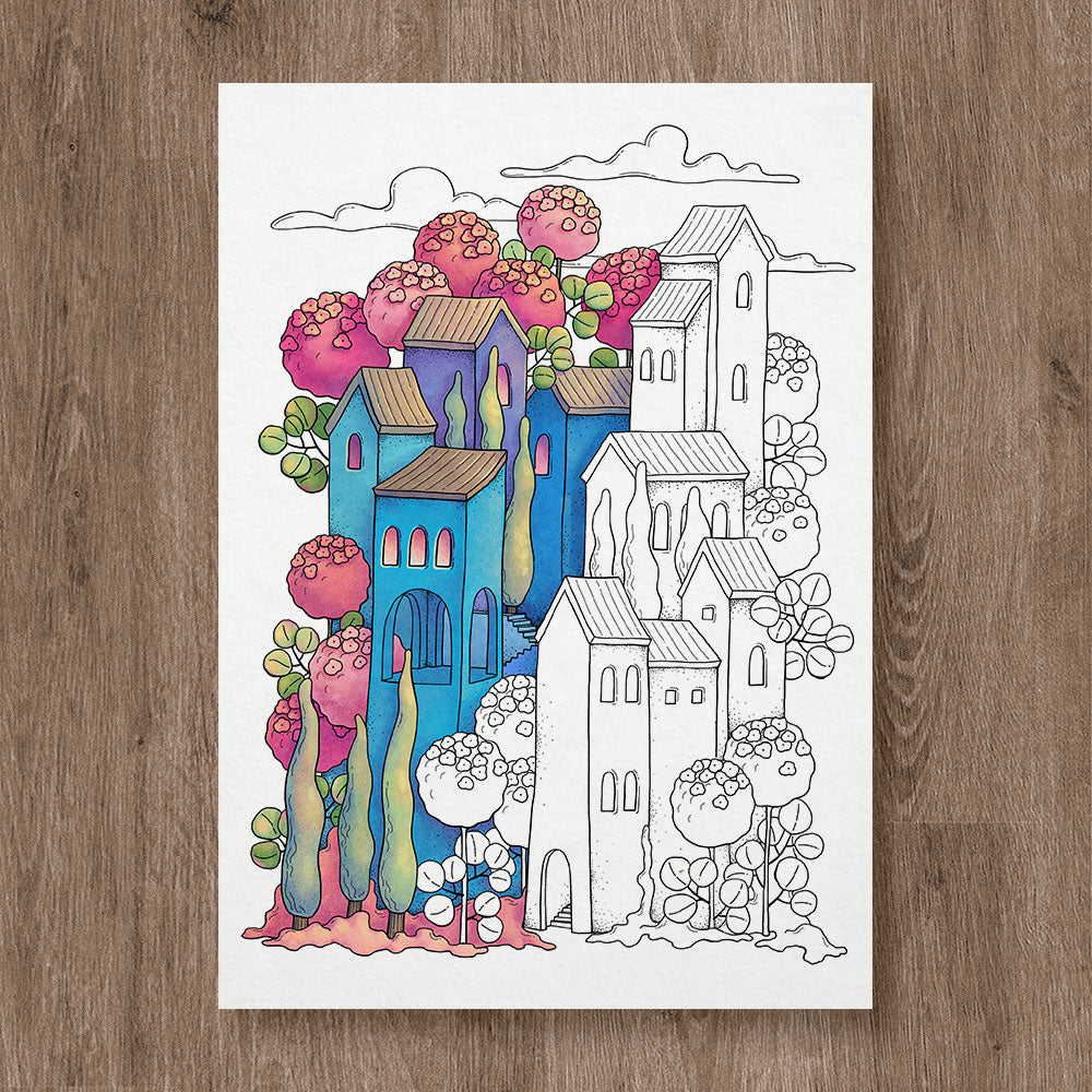 Spring Castle 02 Coloring Page