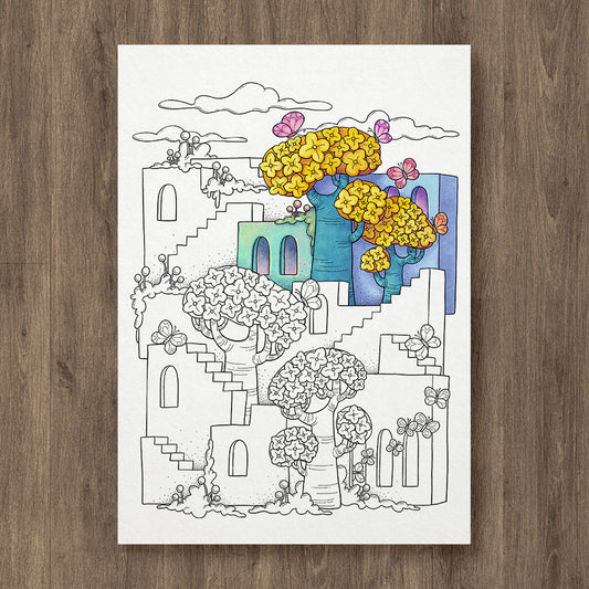 Spring Castle 03 Coloring Page